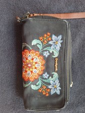 Geldbörse Von Desiqual 10 X 20 Cm Schwarz Bestickt