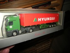 1:87 H0 Herpa Mercedes-Benz LKW + Auflieger EKB Container Logistik "HYUNDAI" OVP