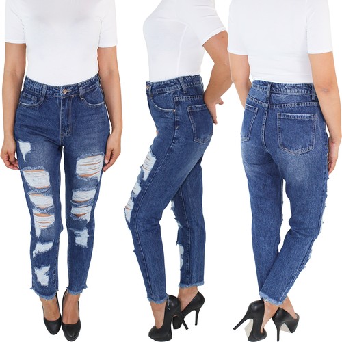 Damen high waist mom jeans - damen,