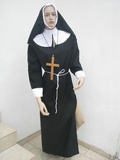 Nonnenkostüm komplett Set sexy Nonne Kostüm Erwachsene inkl.Kreuz Gr.M Karneval 
