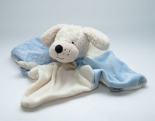 STERNTALER Hund Hardy weiß hellblau Schmusetuch Nicki groß 30 x 30 cm