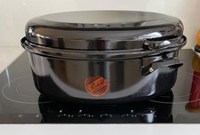 Pristalit Bräter Gänsebräter schwarz, oval: außen 35x25cm, H 15,5 cm, TOP!!!