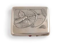 Zigarettenetui - der Bogatyr - Russland - Moskau Juwelier Werk - 875er Silber
