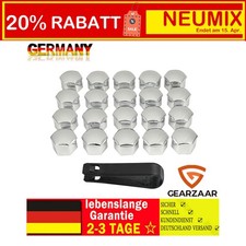 20x Chrom Kappen 17mm für