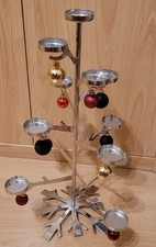 PartyLite funkelnde Schneeflocke Teelichtbaum silber, Weihnachten  X-mas *LOOK*