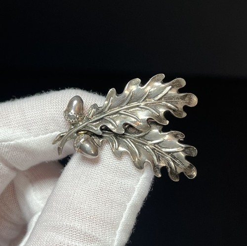 800 silber brosche - silber,