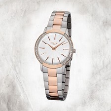 Regent Edelstahl Damen Uhr F-1056 Quarzuhr Armband silber rosegold URF1056