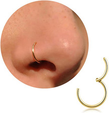 Nasenring Gold Silber Dünn