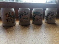 4 alte 0,5 l Stein Bierkrug Innstadt Brauerei Passau, 