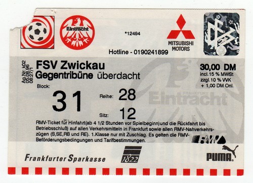 Ticket bl eintracht - ticket,