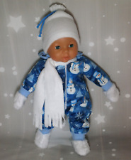 Winter Kombi Overall Handarbeit Puppenkleidung  Re Born baby 43cm