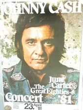 Johnny Cash Original Tourplakat 1981