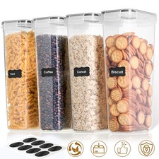 2.8L Vorratsdosen Luftdicht 4er Küche Aufbewahrungsbox Müslidose für Getreide