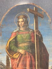 Kirchenbild Altarbild auf Leinwand ca. 200x100 cm antik Heilige Helena imposant