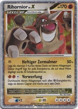 Pokémon Rihornior LV.X Ultra Rare Black Star Promo DP29 GD Deutsch