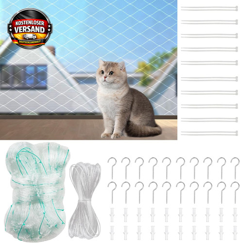 Katzennetz balkon 3x4m - katzennetz,