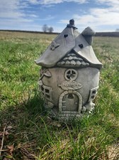 Gartenfigur Feenhaus Haus Feengarten Fee Elfe Figur Garten massiv Steinfigur 