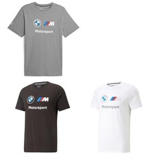 Puma BMW Motorsport ESS Logo Herren T Shirt Rundhalsshirt schwarz 100% Baumwolle