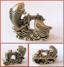 Messing Figur - Koi springt