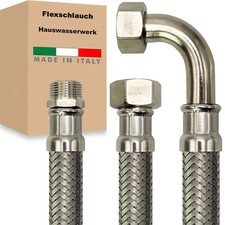 Hauswasserwerk 1" Zoll (DN25) Flexschlauch Edelstahl Panzerschlauch - Italy