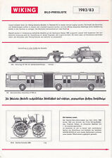 Wiking Bild-Preisliste 1982/83, Prospekt, mit Preisangaben, minimale Mängel (1)