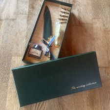 Schreibset Feder neu grün