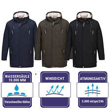 Blue Wave Herren Funktionsparka Outdoor-Jacke Kuddel Fleece-Kapuze Wasserdicht