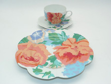 Teetasse, Untertasse, Kuchenteller von Limoges Victoria Geneviève Lethu