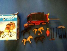 Playmobil Kutsche Postkutsche Western im Originalkarton 70er Jahre Art.-Nr. 3245
