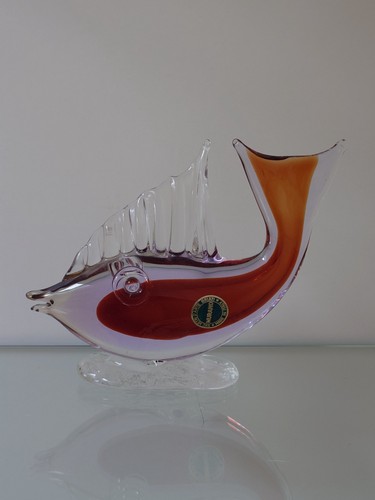 Murano glas fisch - fisch, rot