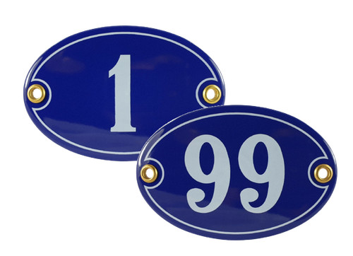 Emaille hausnummer oval 99 - hausnummer,
