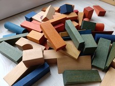 wooden story Bauklötze 63 Teile mit Box (vollständig) Holz Naturspielzeug bio