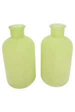 MüLLER Moderne Glas Vase Grün Flaschenform Deko Blumenvase