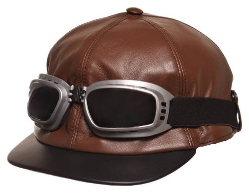 Bullani leder kappe oldtimer - kappe,