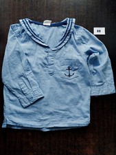 H&M Hemd Seemannshemd Marine Anker 80 hellblau Jeansfarben