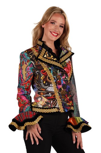 Damenmantel patchwork fiesta - damenmantel,