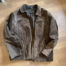 Herren Echt  Wildleder Jacke Braun Giorgio Gr 52