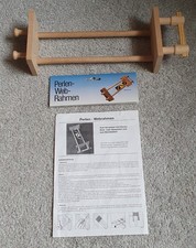 Perlen Webrahmen aus Holz in Naturfarbe Handarbeit Glasperlen Werkzeug Armband