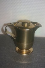 Thermoskanne, Isolierkanne vintage, goldfarben richtig alt