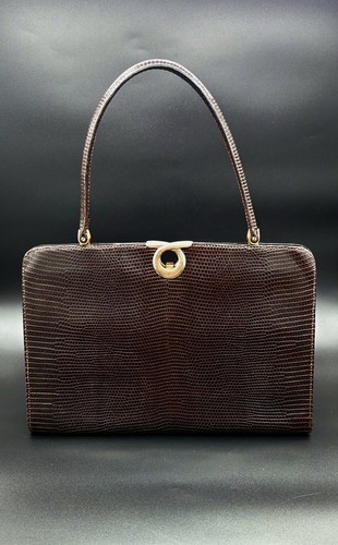 Vintage leder handtasche - vintage,