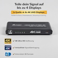 HDMI Splitter 1x4 Verteiler 4K