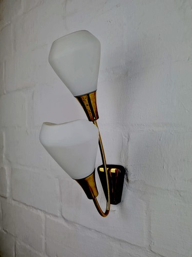 50s60s wandlampe lamp opalglas - wandlampe,