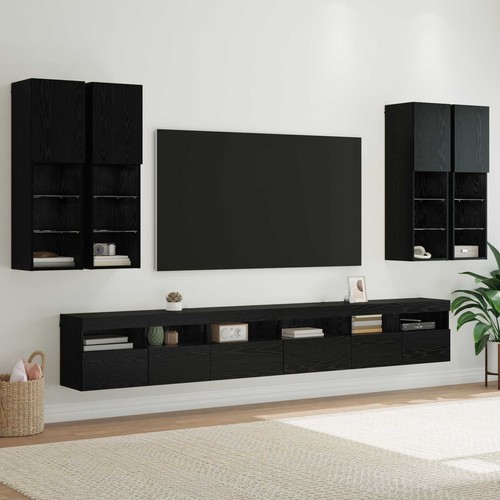 Wohnwand mit led anbauwand - tv,