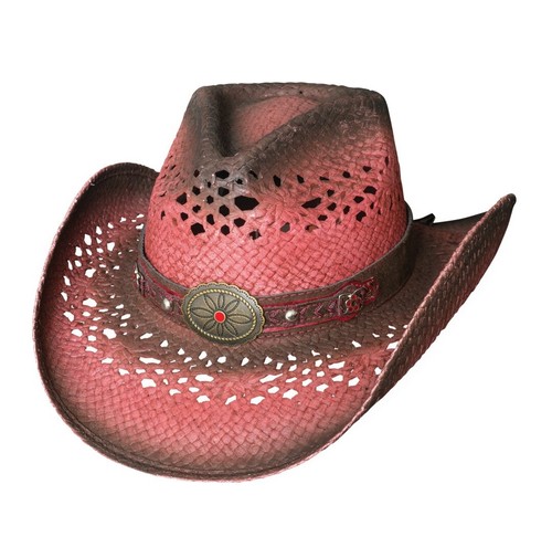 Bullhide hats closer pink - hats,