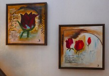 Acryl gemälde mit rahmen - mit,