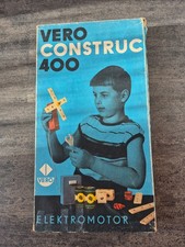 DDR Vero Construc 400 Elektromotor Getriebe Baukasten Holzspielzeug OVP komplett