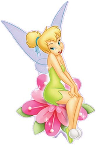 Floral tinkerbell fee wandbild - floral,