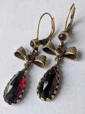 Antik granat ohrringe 925 - ohrringe,