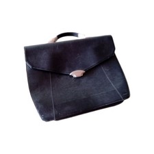 Delsey Aktentasche Schultasche Laptoptasche Echt Leder Schwarz