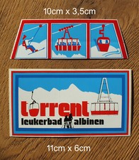 2 X Sticker Aufkleber Seilbahn Torrent Leukerbad Albinen Schweiz Torrentalp 
